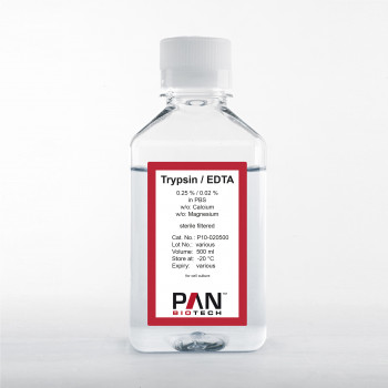 Trypsin 0.25 %/EDTA 0.02 % in PBS, w/o: Ca and Mg